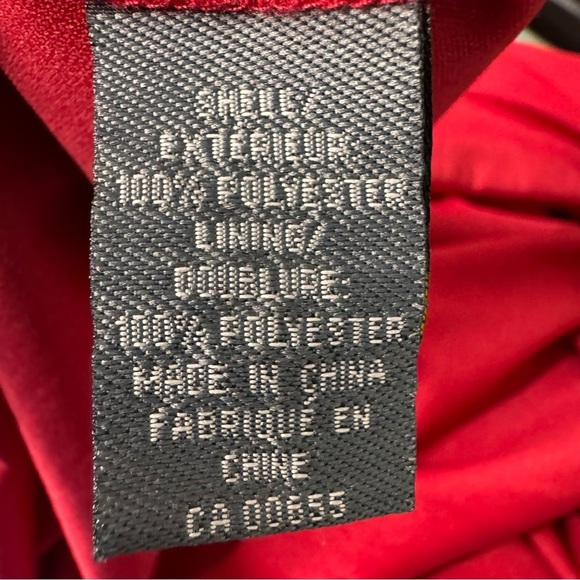 Addition Elle Red Vneck Midi Chiffon Fit & Flare Dress Size 24 - Picture 7 of 8